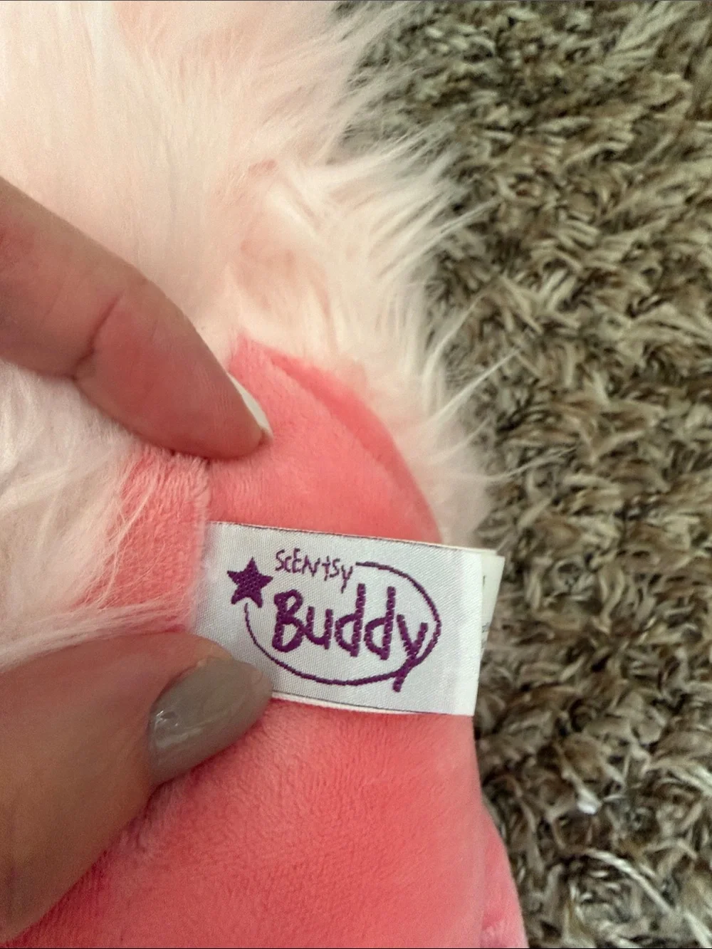 Scentsy Pink Flamingo Plush Bird Toy with Fluffy Feathers